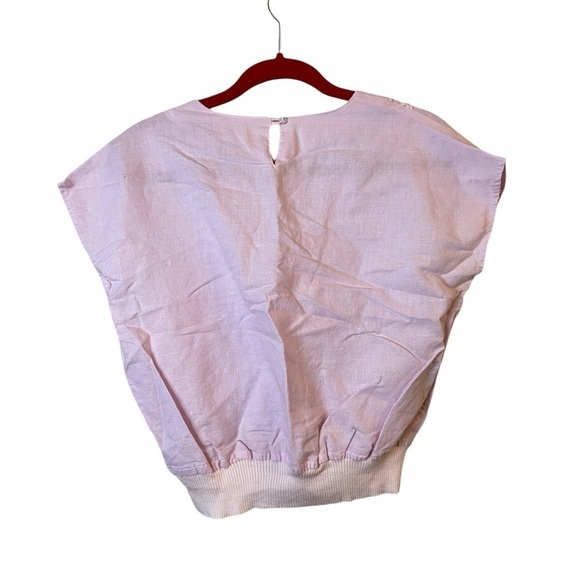 Vintage Pink Embroidered 80’s Crop Top - Picture 3 of 10